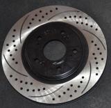 Drilled and slotted brake rotor